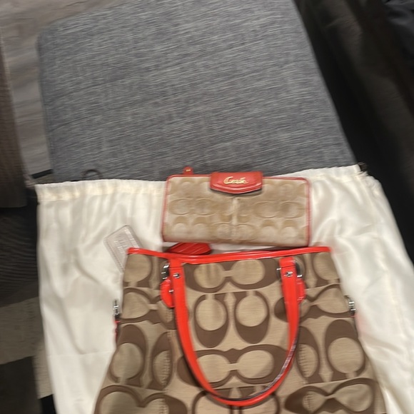 Coach purse and wallet combination. Wallet has been used and some wear and tear. - Picture 4 of 4